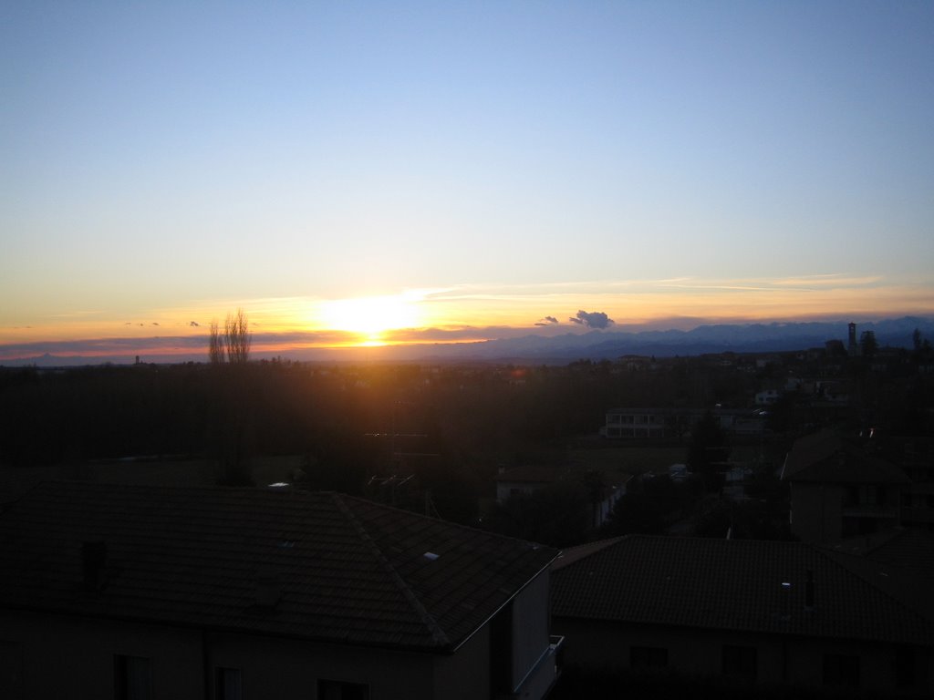 Albusciago - Tramonto sul Monte Rosa by Gabriele Bistoletti