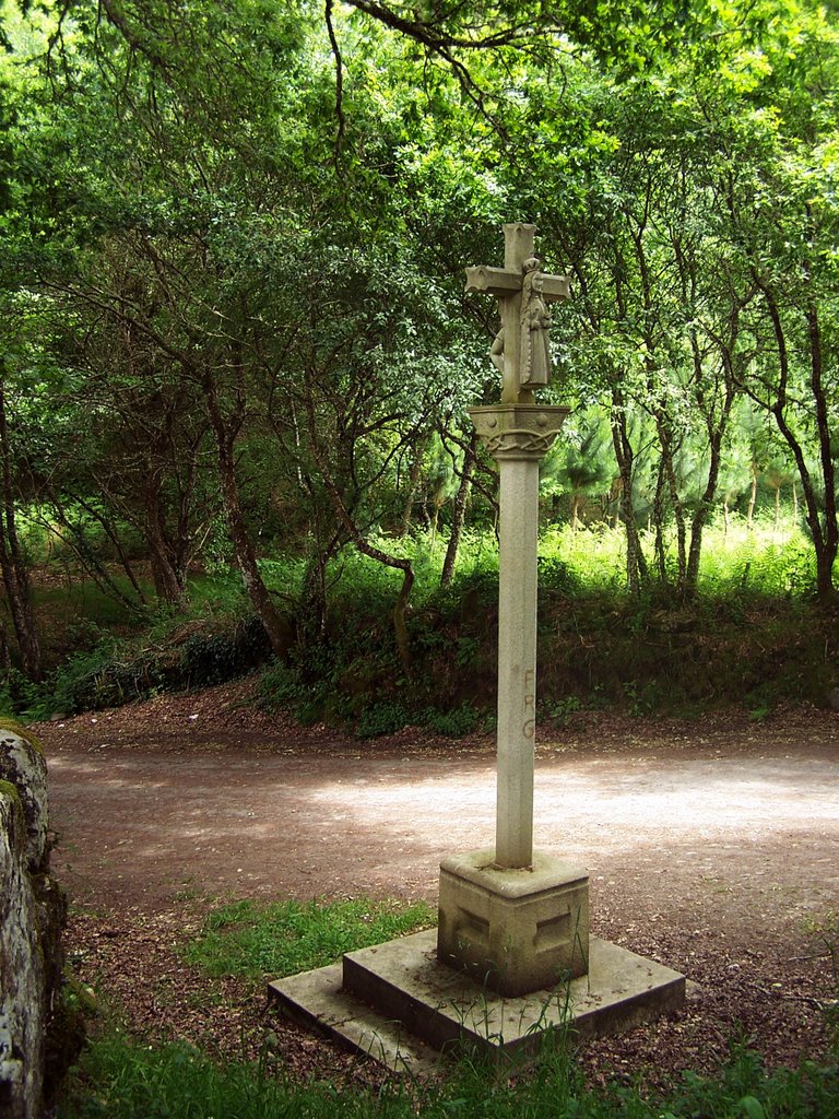 Crucero delante de la Ermita de Santo Alberte en Sambreixo-Guitiriz. by jetxea