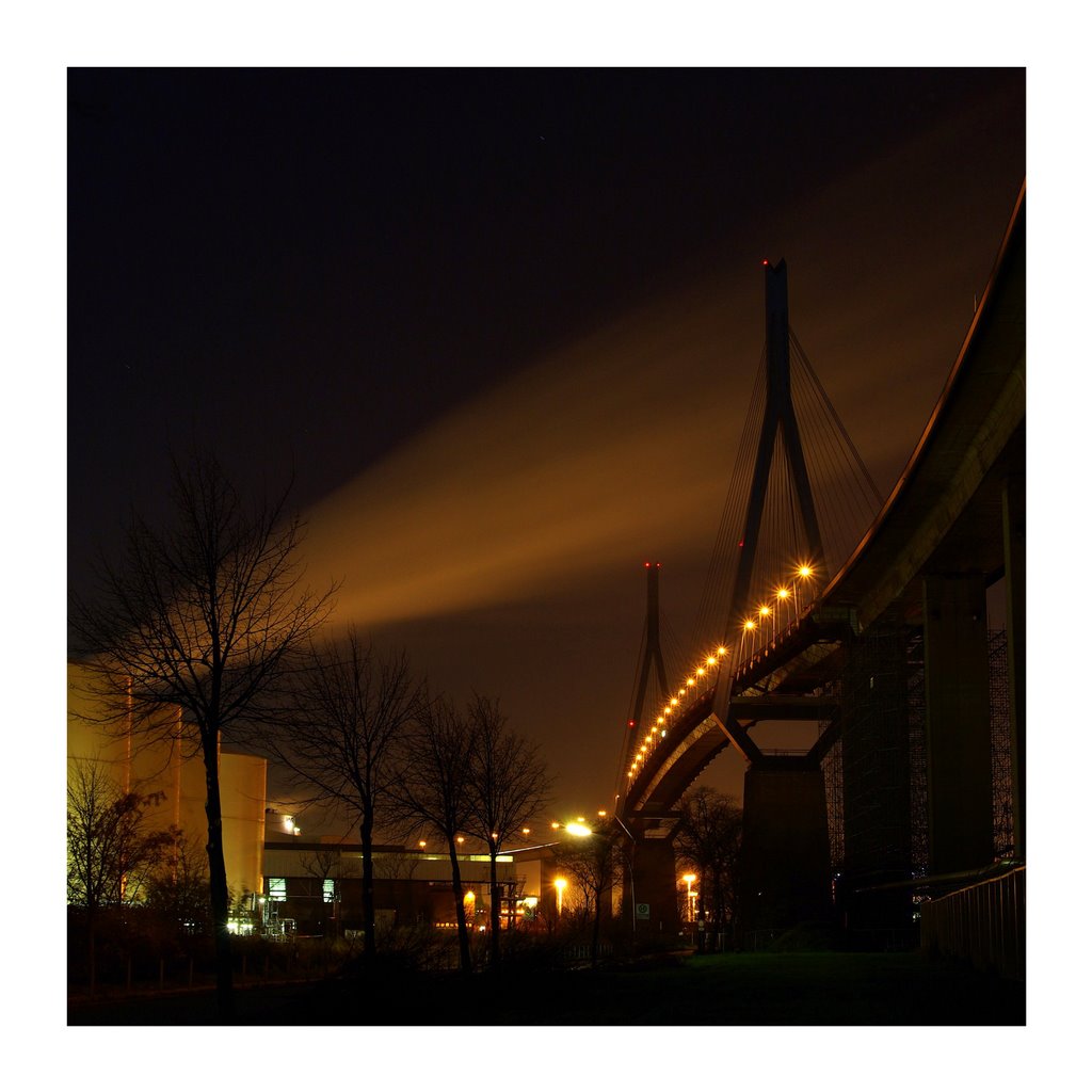 Hamburg view on Köhlbrandbrücke by nielssander