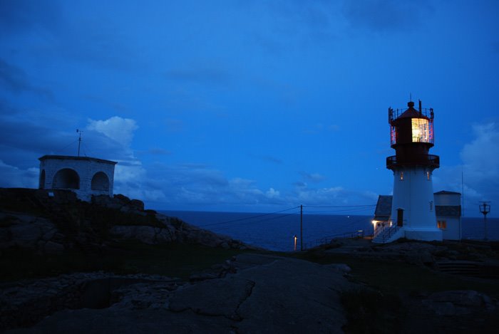 Norway - The Old and the new (1915) Lighthouse in Lindesnes by Max Perrini