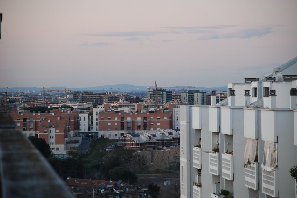 Roma Spinaceto Visione da una terrazza di Via Filippo de Grenet by emilliriz