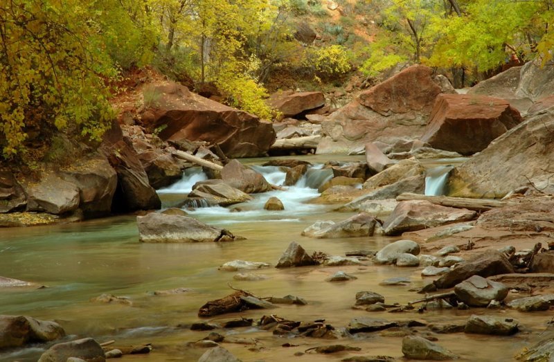 The Virgin River, Zion National Park, Utah, USA by Don J Schulte