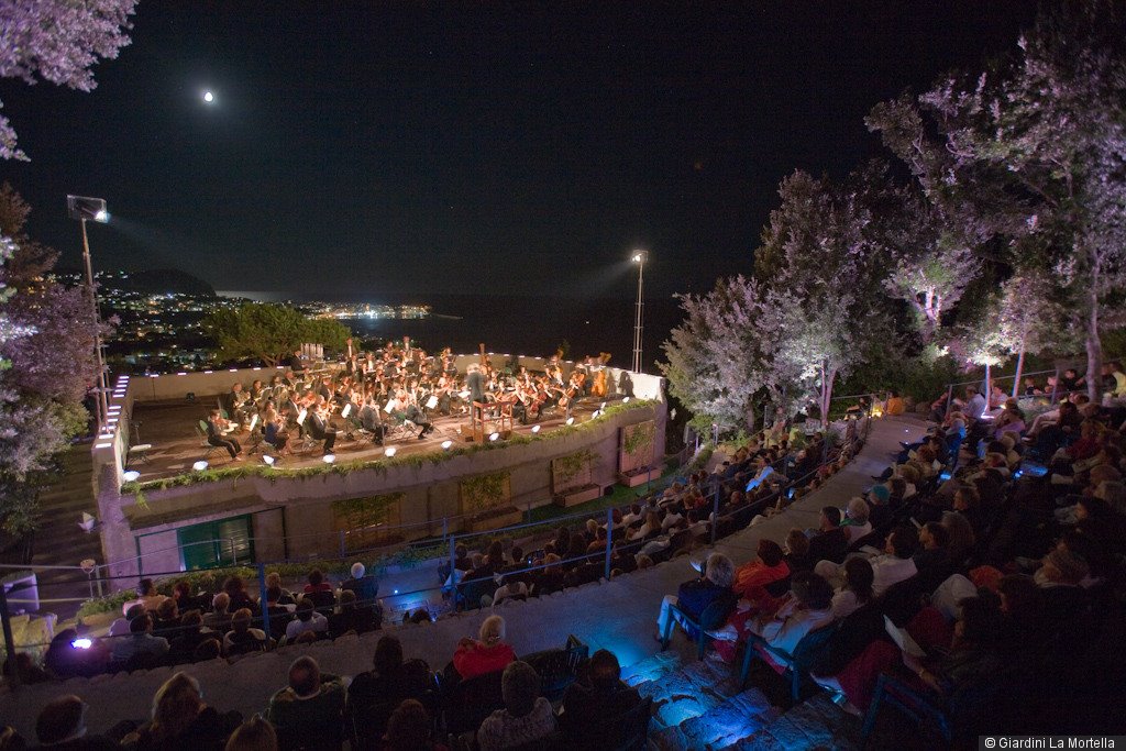 Greek Theater, during the concert of symphonical orchestra's by Giardini La Mortella