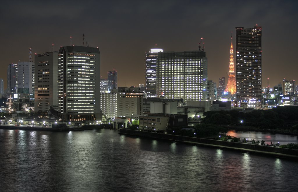 View from Kachidoki to Takeshiba & Shiodome (1366) by www.tokyoform.com