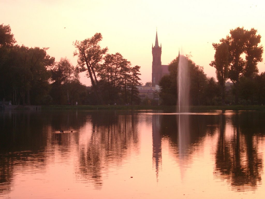 Park -church &water jet2 by Marta Jedraska (PL)