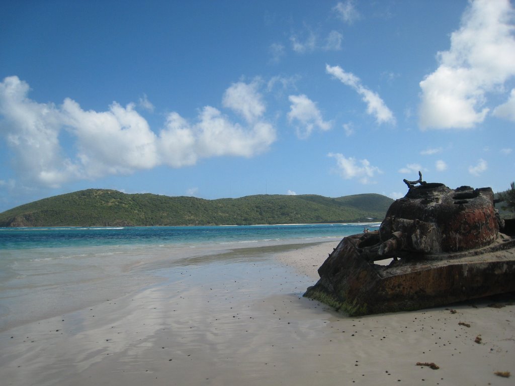 Tank at Flamenco Beach by alpanglow