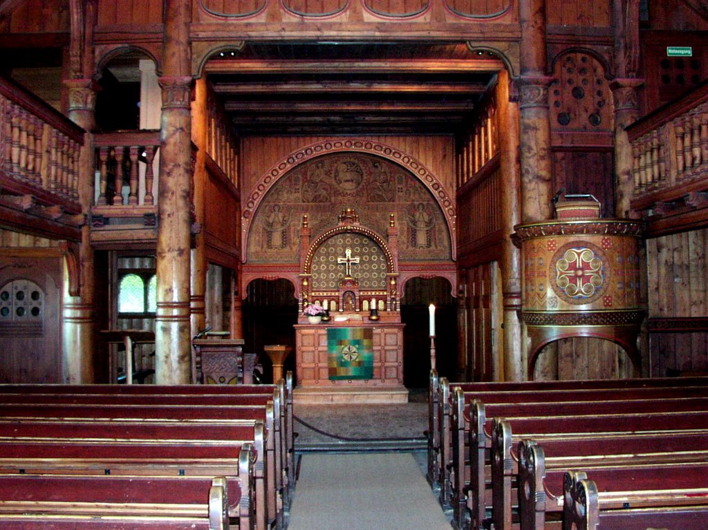 Hahnenklee, Stabkirche Innenansicht by Rainer I.