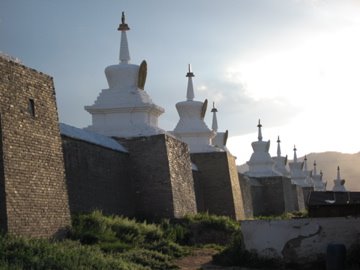 Kharakorum stupas by jeffgentile