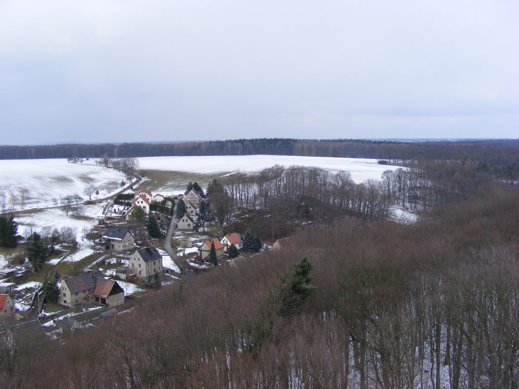 Gnandstein Bergfried Ausblick by Andreas Kirmse