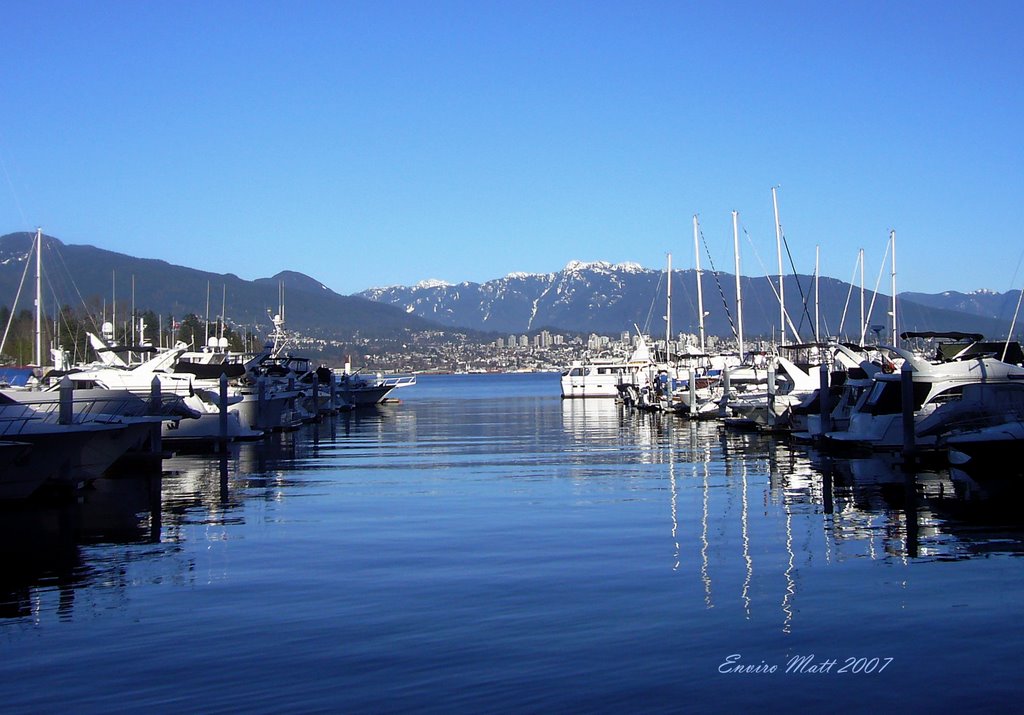 View of North Vancouver from seapark, Vancouver by matt kawei