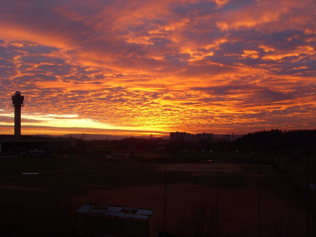 Sunset over Prague 12 by Jakub Rajnis