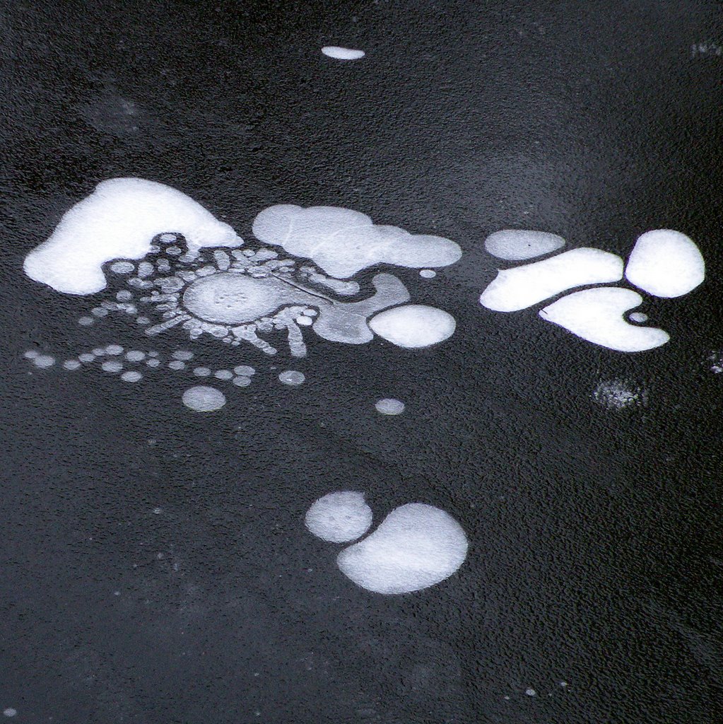 Abstract Airbubbles in Ice Rotterdam Holland by jan parie