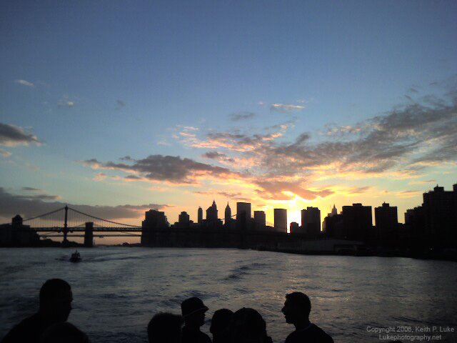 East River Ferry to Yankee Stadium at Sunset by Keith P. Luke