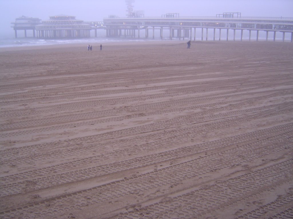 The pier in the mist by Wim Rietberg