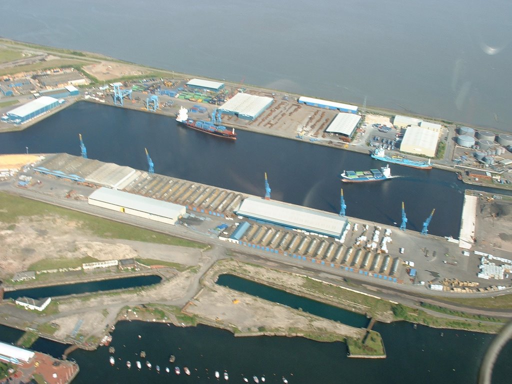 Cardiff Bay (Queen Alexandra Dock) from the air by davies6942