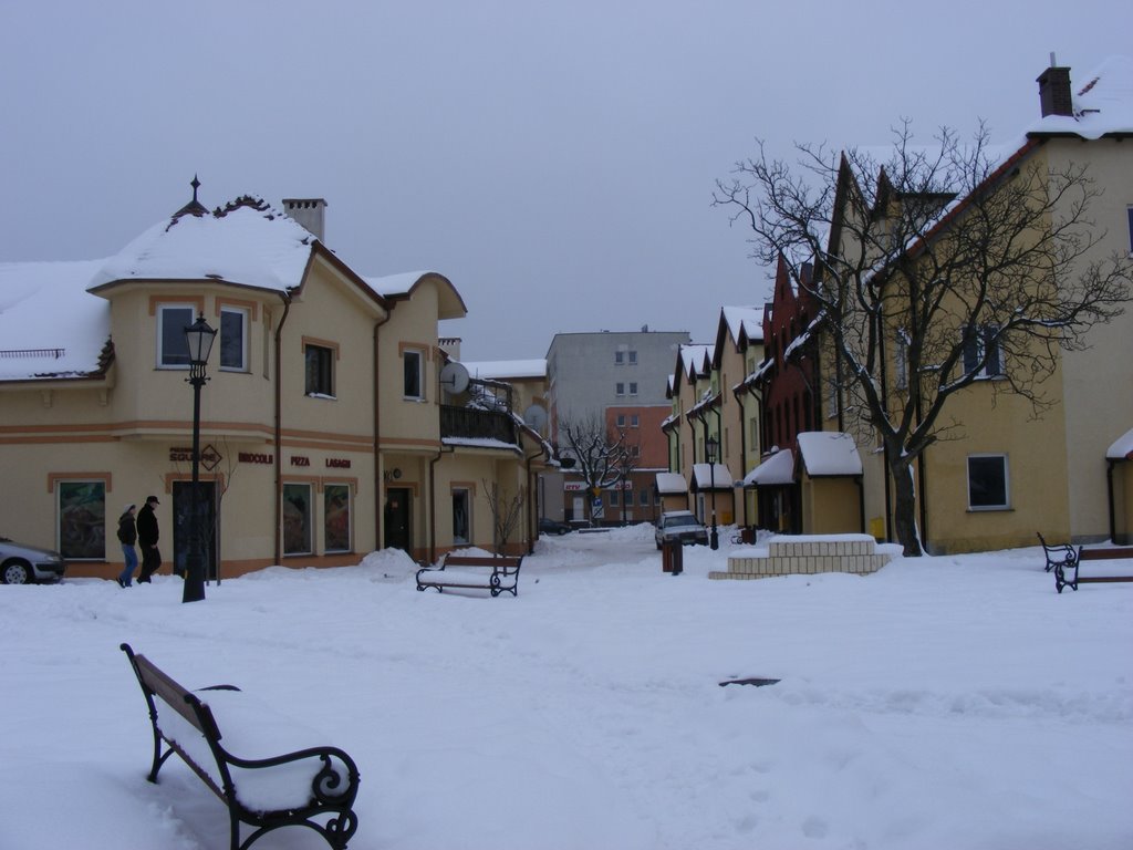 Polkowice widok zimą ul.Wojciecha Kossaka- luty 2009r by Andrzej Brudziński