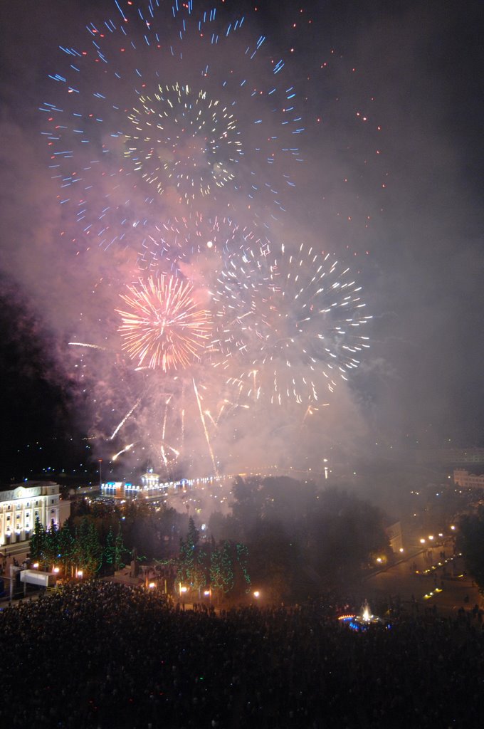 Soviet square, Victory Day's firework by Artur Katov