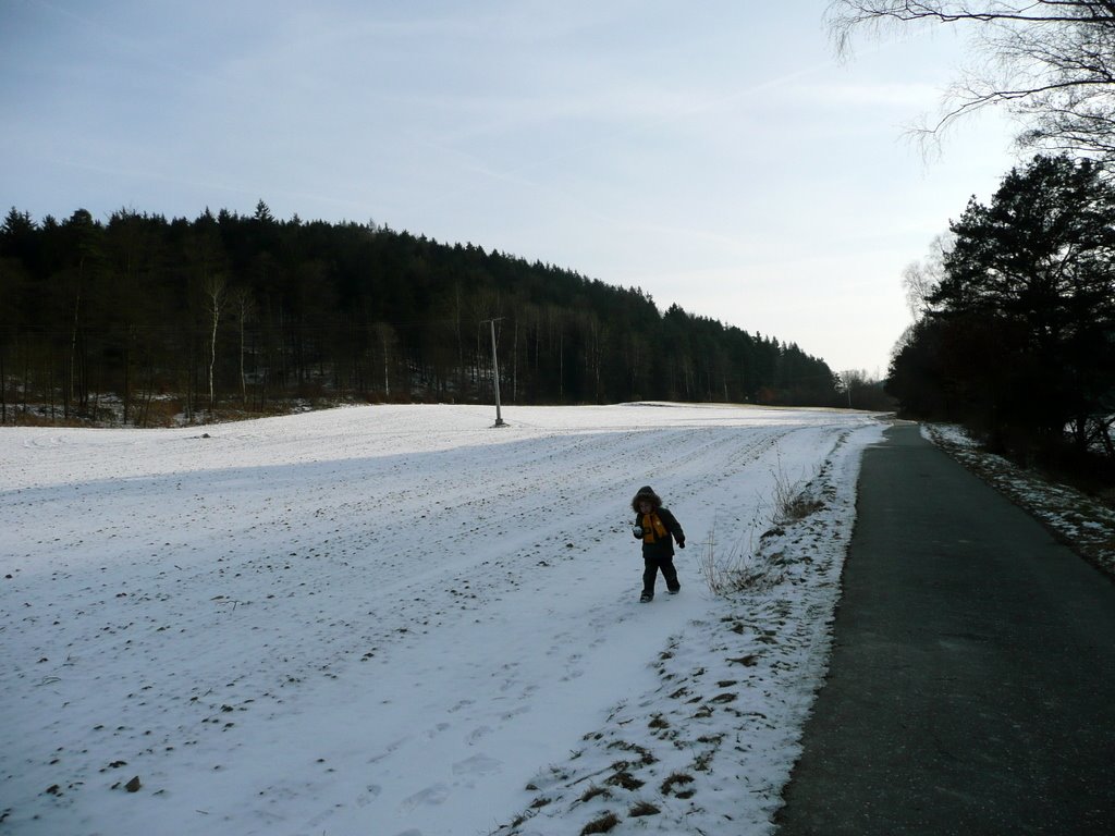 Verschneites Feld nahe Marienthal by Knut Hierschel