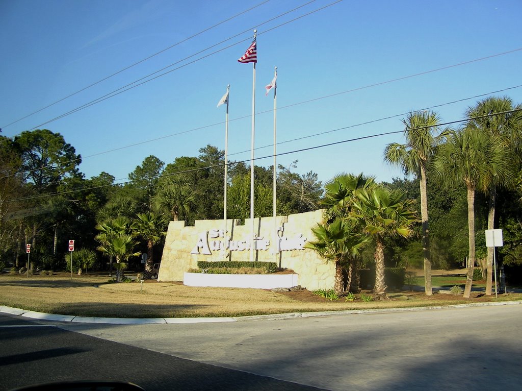 St Augustine entrance sign. by Roberto Lam