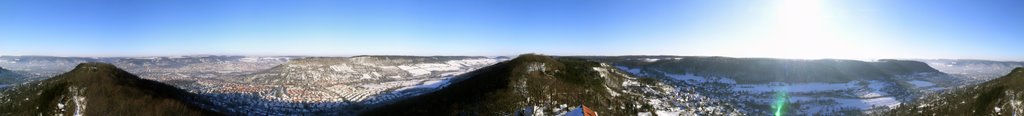 Winter über Jena, Blick vom Fuchstum über Jena by Christoph.