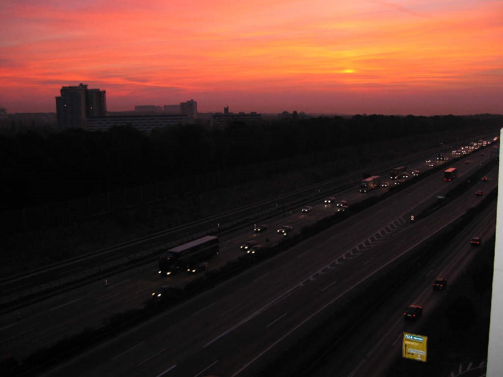 Sunrise over Autobahn A8 by GE73660