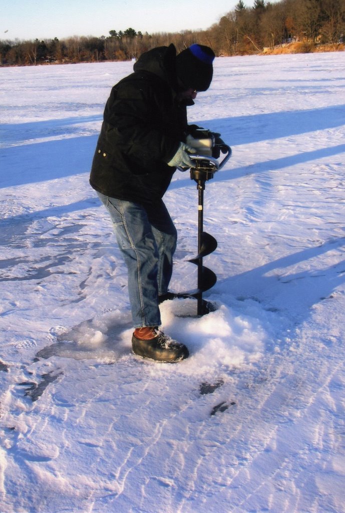 Drilling Through 2 or 3 Feet of Ice......February 19,2009 by joyfotos