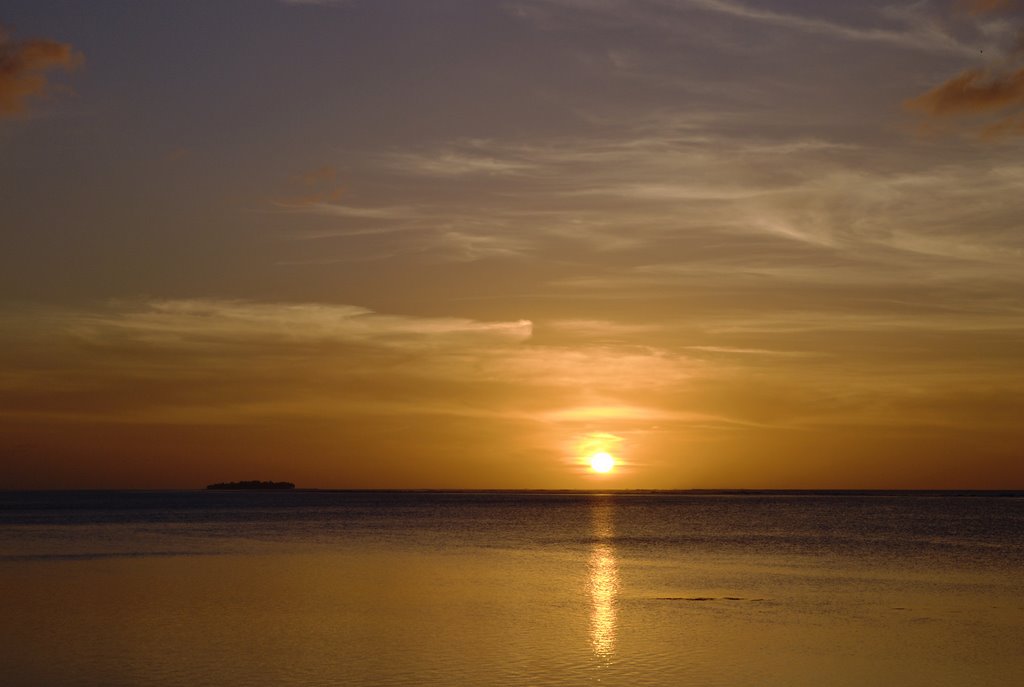 Sunset, beach, saipan by H.Furuichi