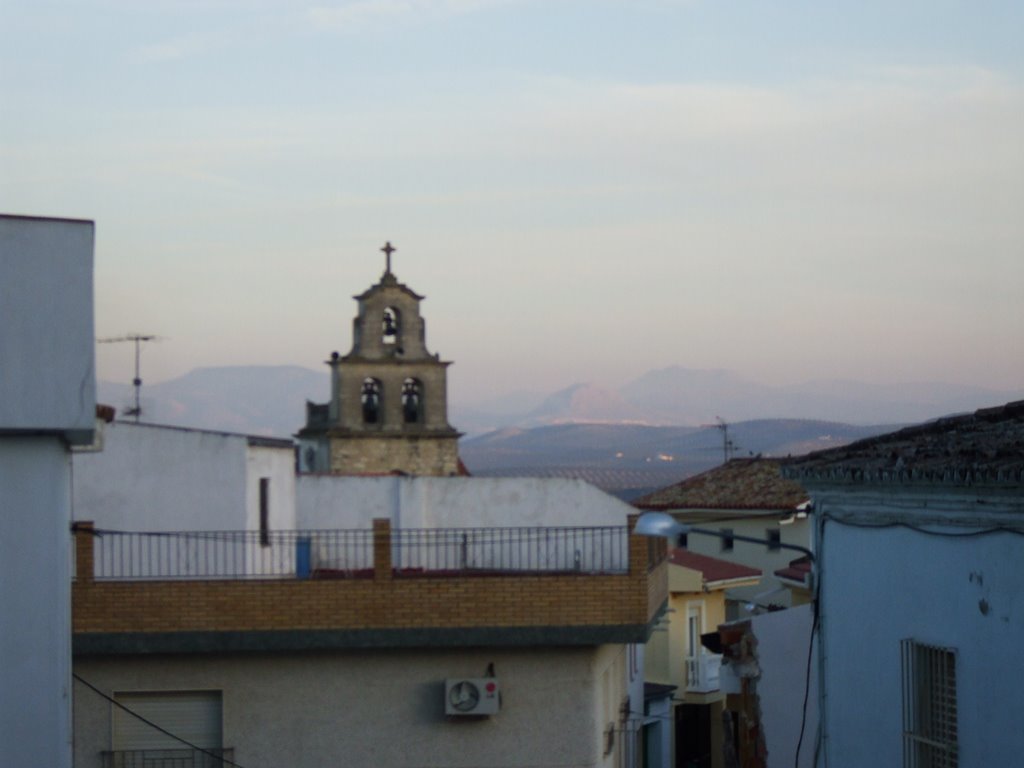 Iglesia de higuera y martos al fondo by Miguel Caballero Lara