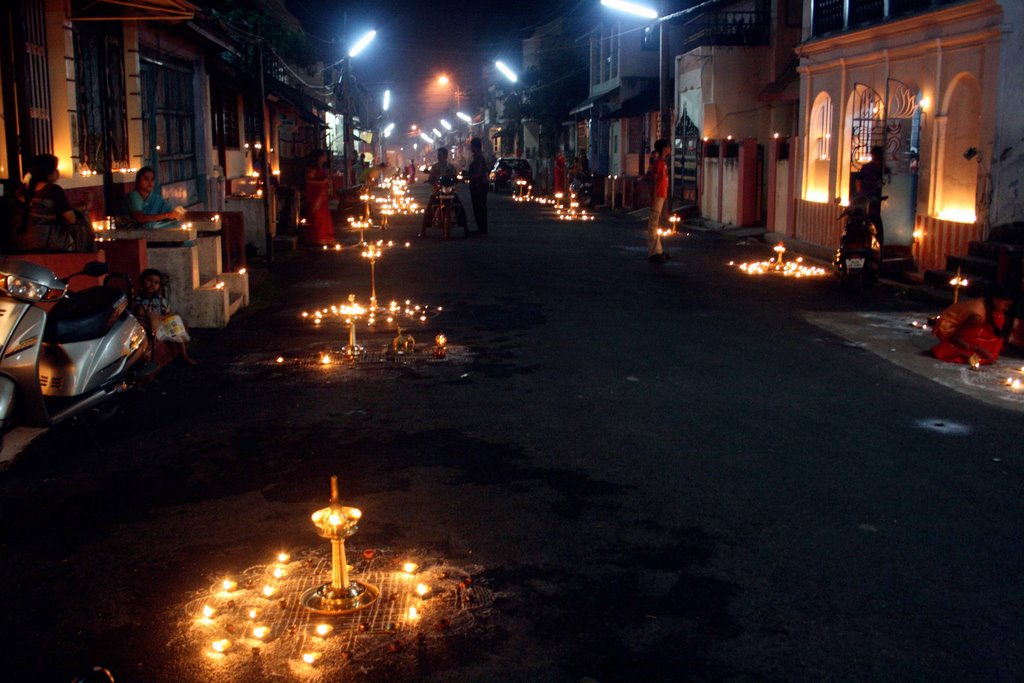 1st Puthn Street during the festival of lights,Karhtika by V S Sankar