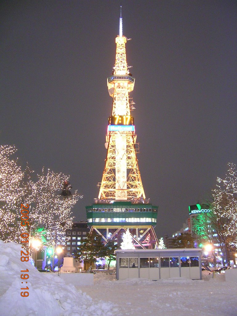 Night view sapporo tower by Tae.Young.Woo