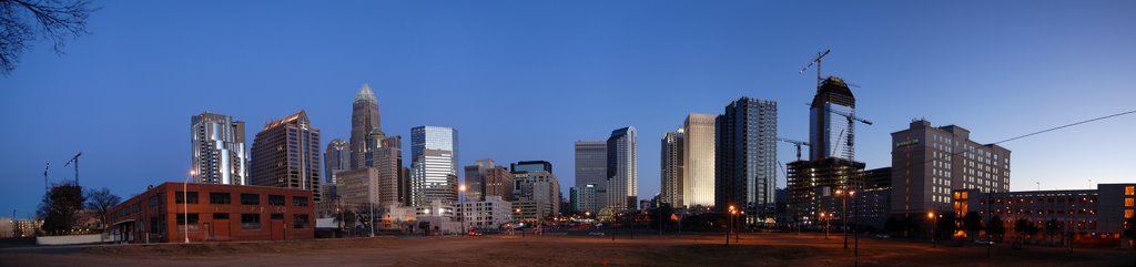 Charlotte skyline pano by JamesWillamor