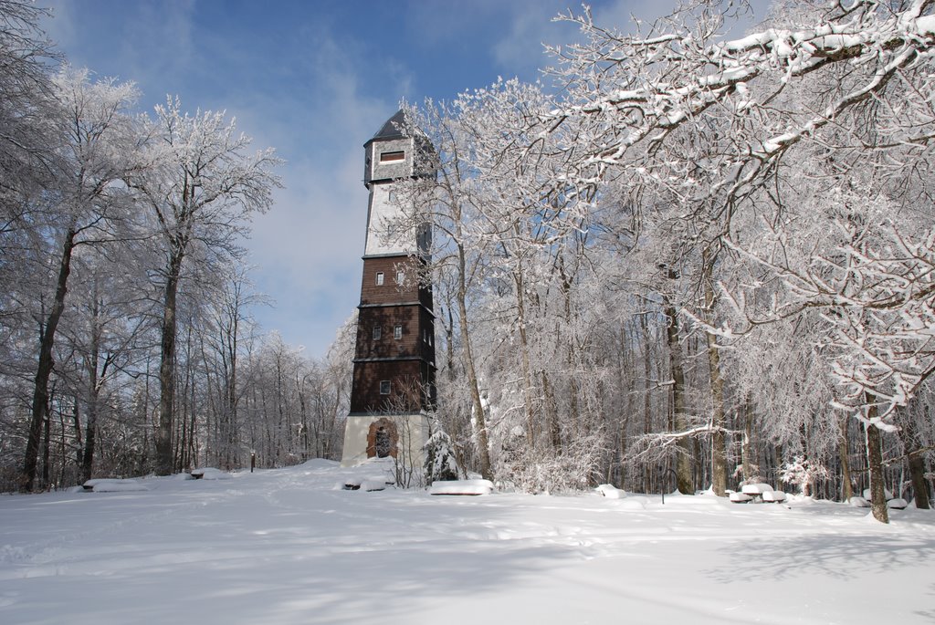 Römerstein-Turm im Winter by Roschill