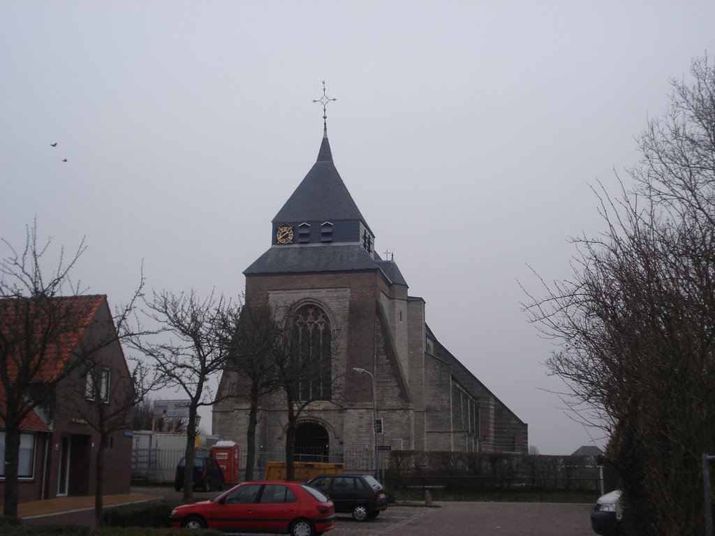 Oude kerk, Scherpenisse 2 by Jim Bernaards