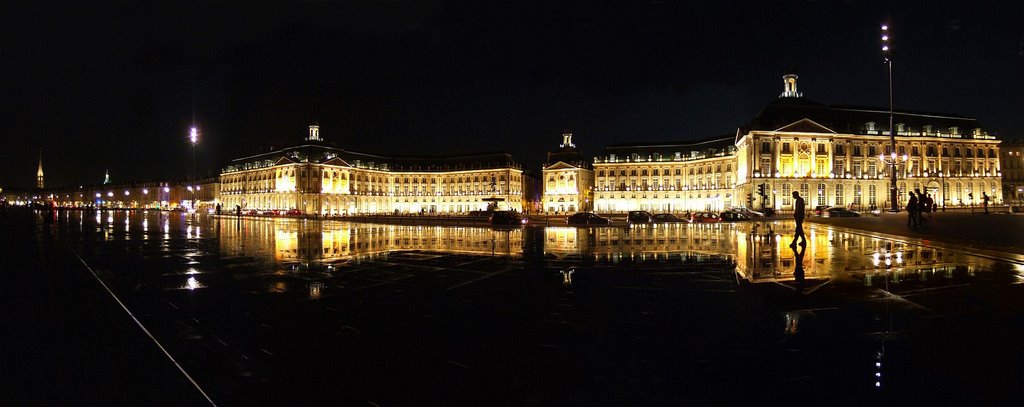 Place de la Bourse by night - Bordeaux by Alain Convard