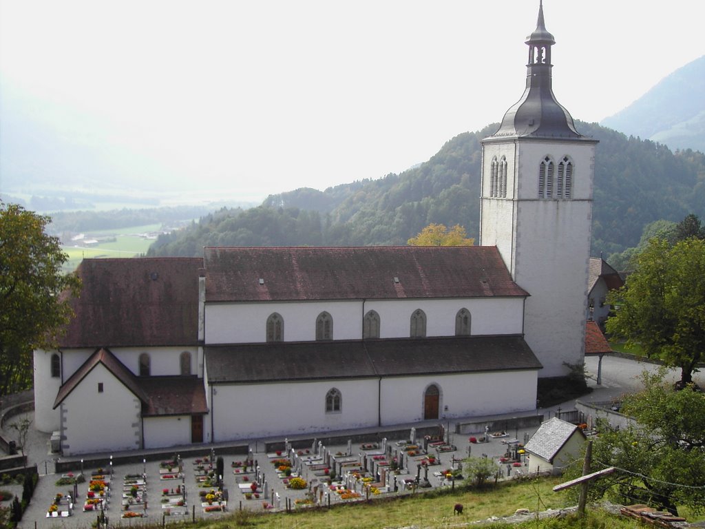 Iglesia y cementerio en Gruyères by hareweis