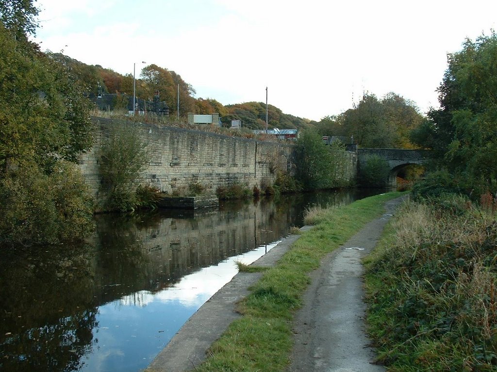 2003.10.24 - Wall Of Old Canal Side Mill - Brearley by David R Williams