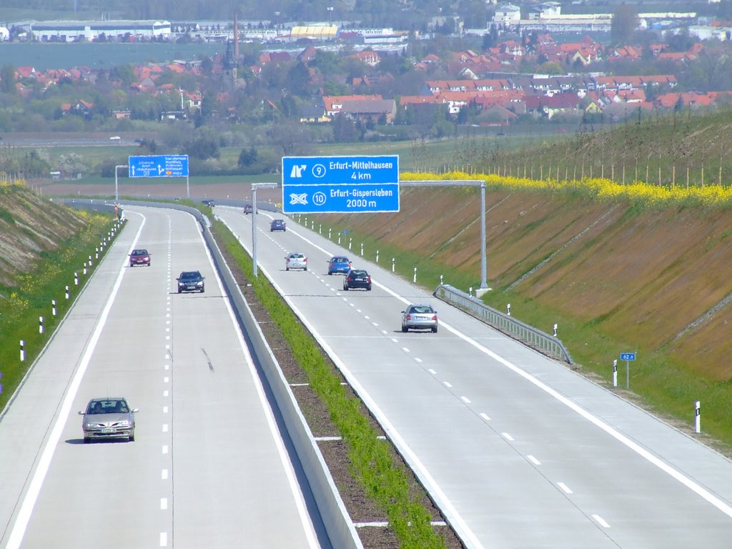 A71 Abfahrt Erfurt-Gispersleben by torbu