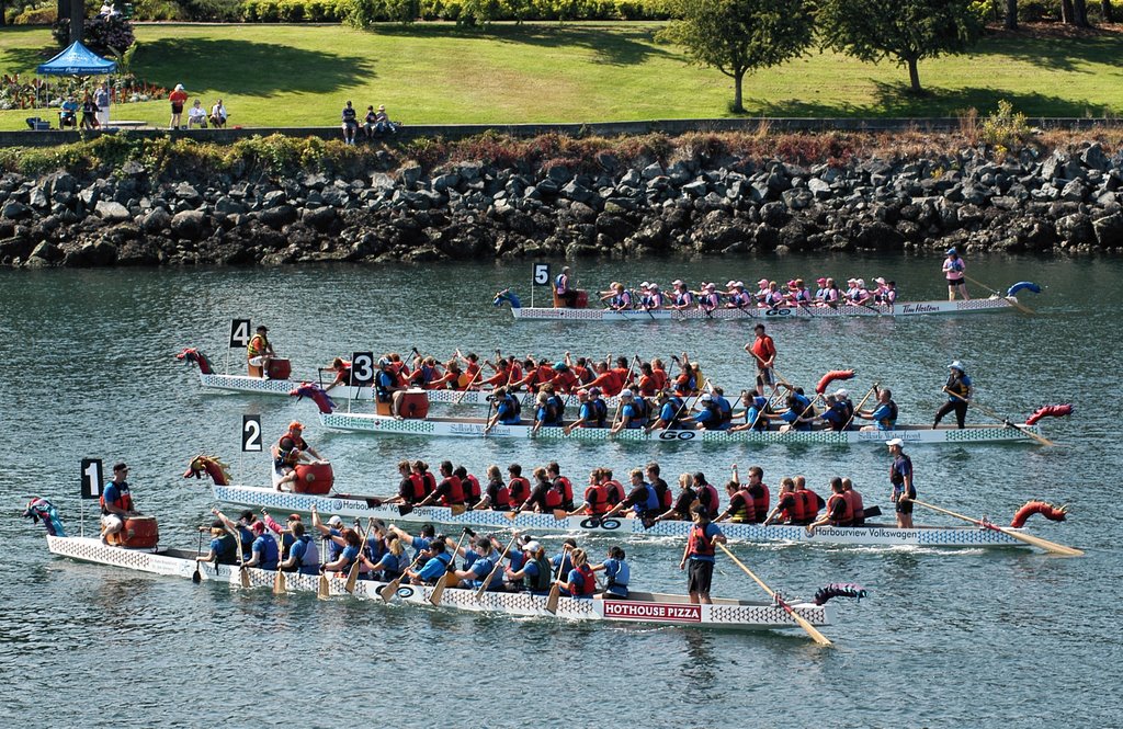 Dragon Boat race by Bruce L Crandall