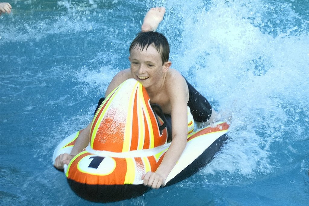 Liam in the pool by Phil Foster