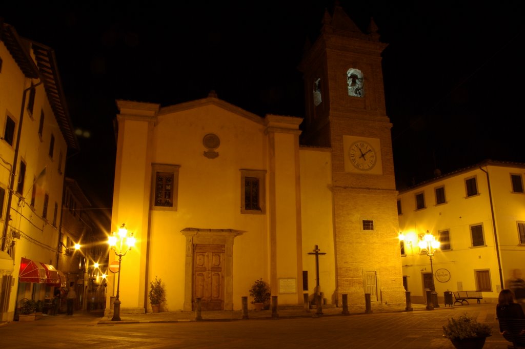 Montaione, chiesa di San Regolo by night by FS1412