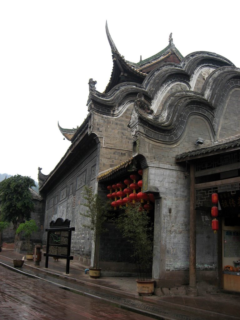 广东会馆（南华宫）后门全景/Shang jie. Luo dai old Town. Chengdu. Sichuan. China by aqi118