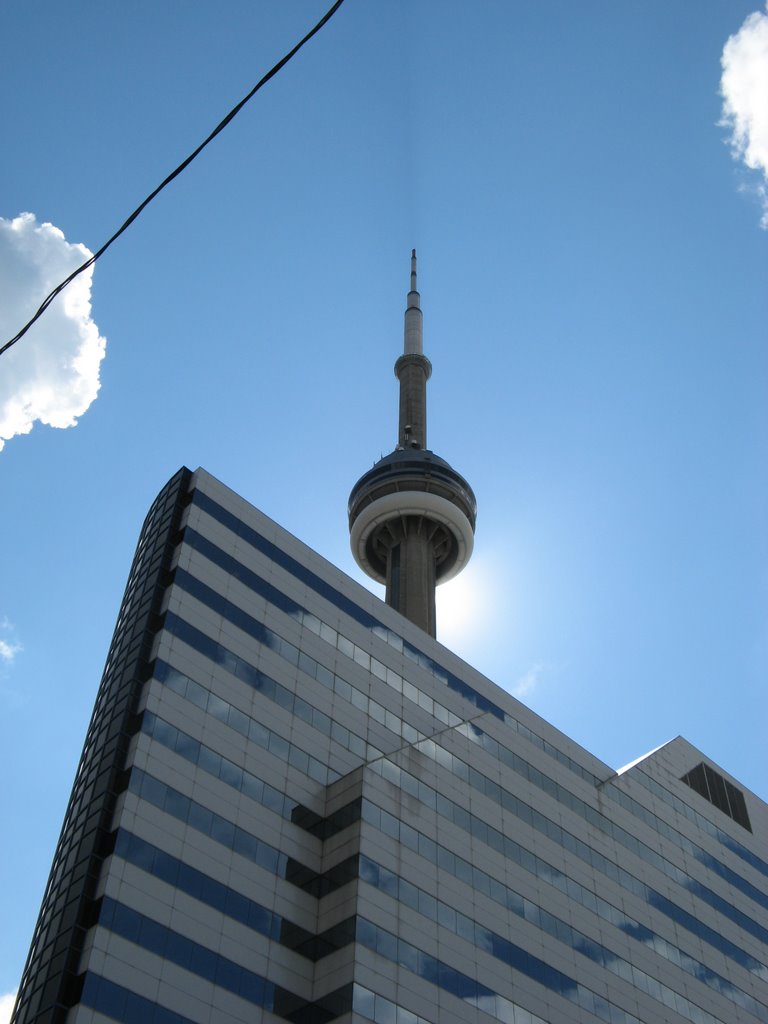 CN Tower from Front Street by Michel Lamblin