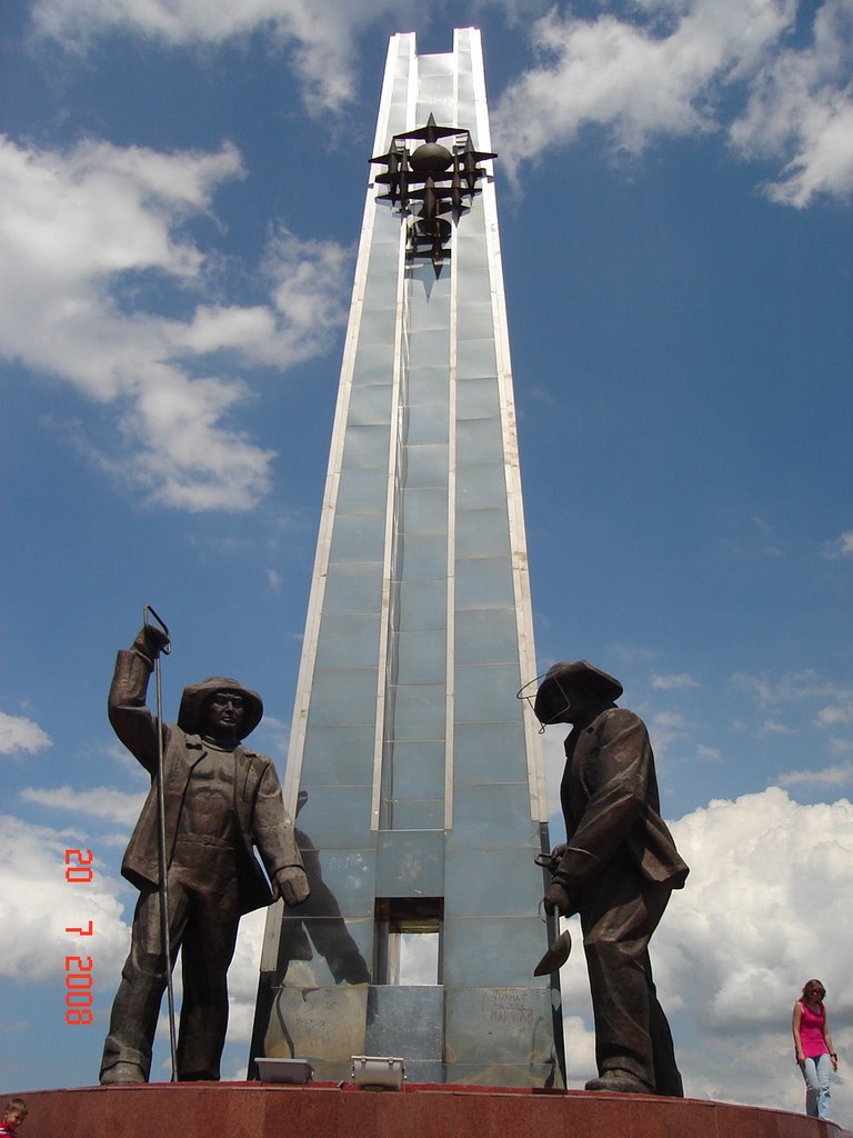 Monument of Metallurgists in Temirtau by Anuar T