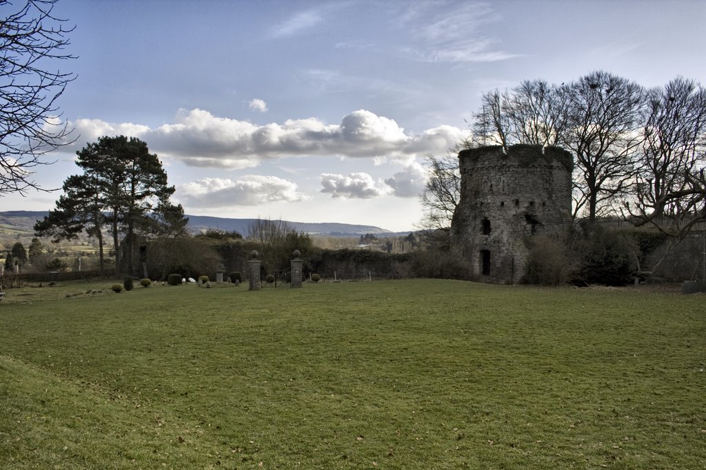 Usk Castle interior looking South by fillup