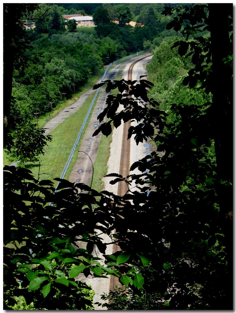 RAILROAD EXITING BIG BEND TUNNEL, TALCOTT, WEST VIRGINIA by TEABERRYEAGLE