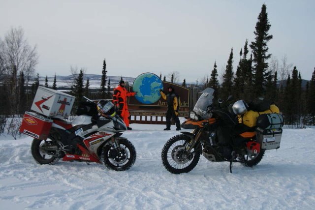 We made it across the Arctic Circle - stay tuned, if we also make it up to Prudhoe Bay! by Doris Wiedemann