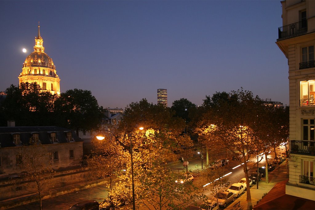 Dome Church and Tour Montparnasse from Hotel de L'Empereur by Nancy Steisslinger