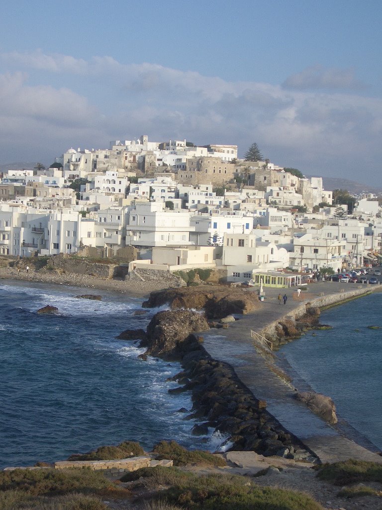 Looking towards Chora at Apollo's Temple in Naxos by peekers