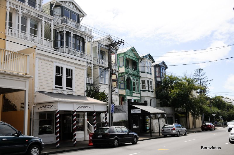 Tinakori Shops - houses in Tinakori Road by BernzG