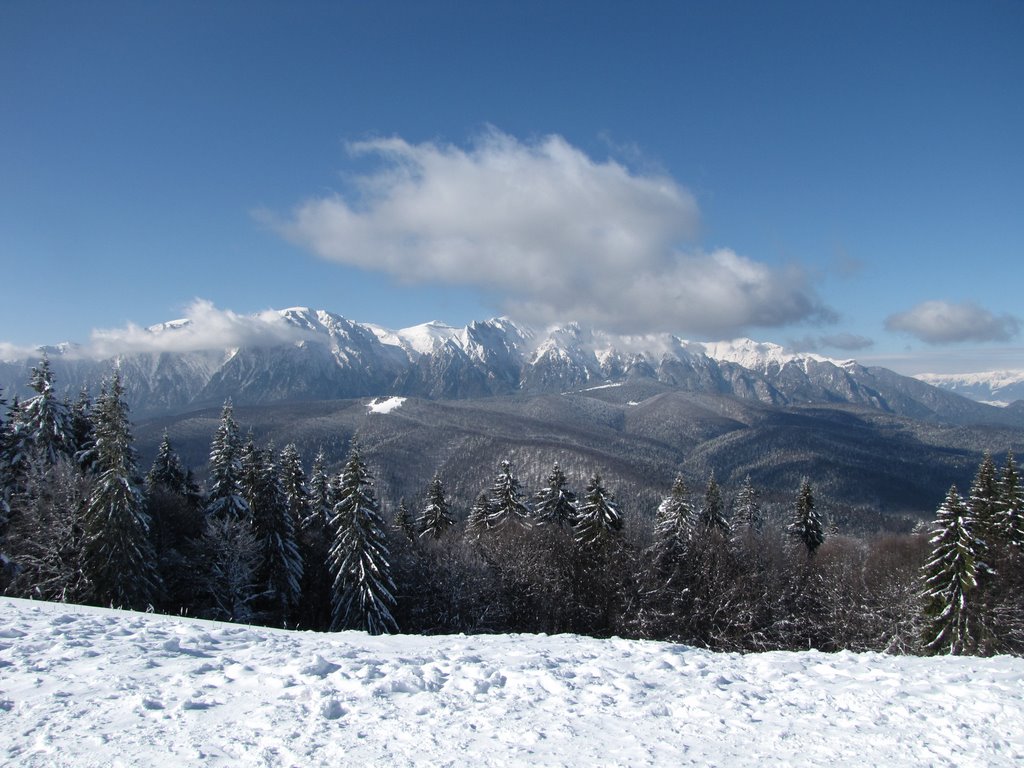 #5 - Muntii Bucegi - panorama de la Clabucet Plecare - CFP Februarie 2012 by gabiavram